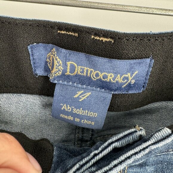 Democracy Jeans Women’s 14 blue ab solution  high rise skinny  denim casual - Picture 2 of 5
